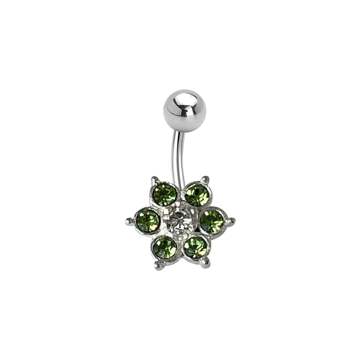 Surgical Steel Belly Ring 14 Gauge 7/16" (11MM) CZ Gems - Kruelty - Photo 8