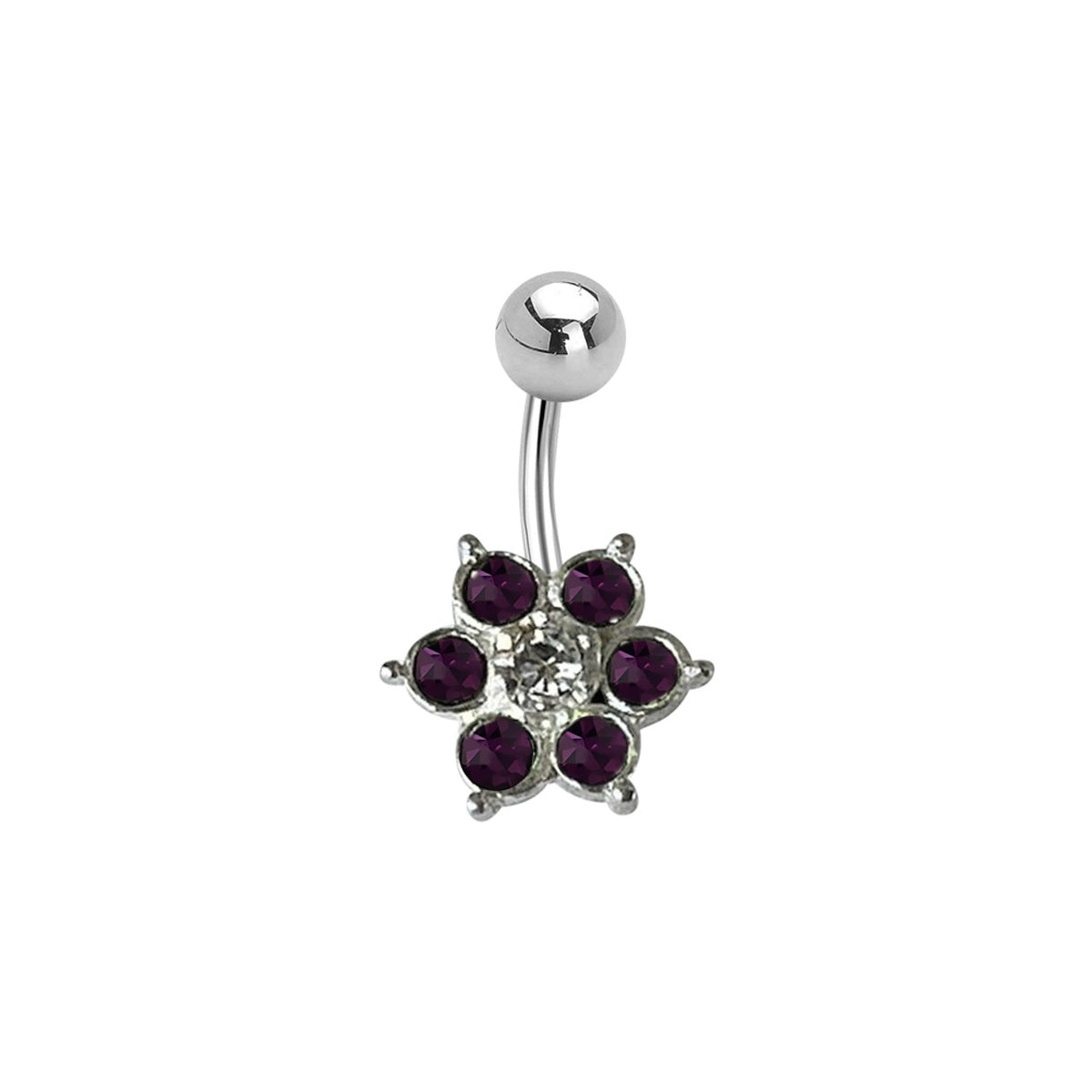 Surgical Steel Belly Ring 14 Gauge 7/16" (11MM) CZ Gems - Kruelty - Photo 10
