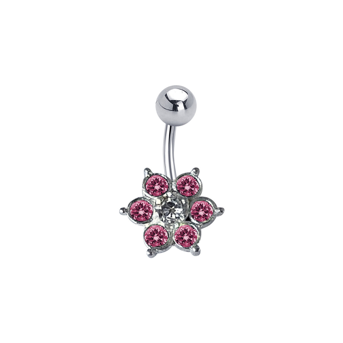 Surgical Steel Belly Ring 14 Gauge 7/16" (11MM) CZ Gems - Kruelty - Photo 9