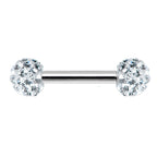 Surgical Steel Nipple Ring Barbell 16 Gauge 1/2" Ferido CZ Gem - Kruelty - Photo 4