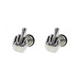 Surgical Steel 16 Gauge Middle Finger Fake Ear Plugs - Pair