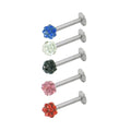 Surgical Steel 16 Gauge Flat Back Labret Stud with Ferido Ball
