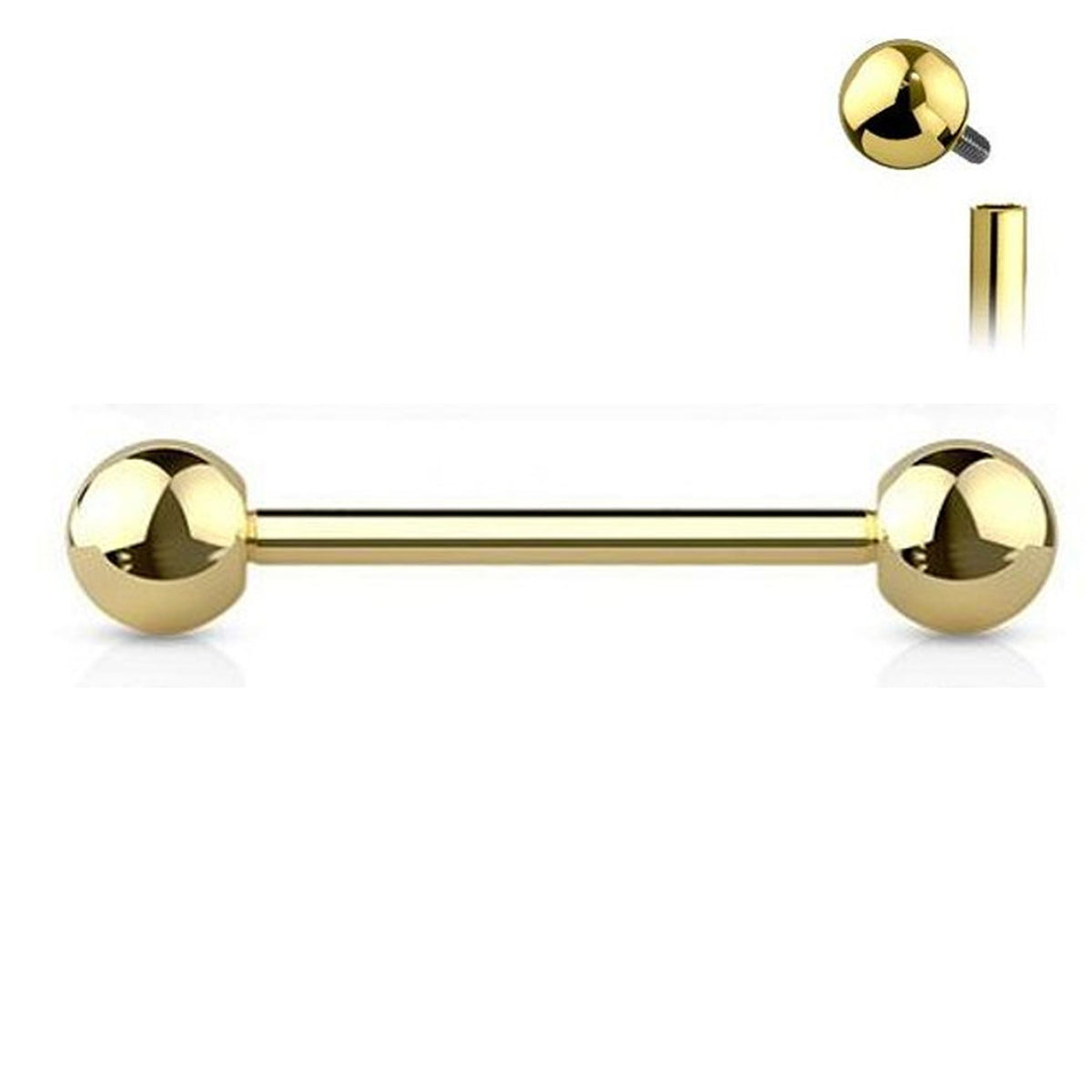 Titanium Internally Threaded Straight Barbell 16 Gauge - 7 Colors - Kruelty - Photo 8