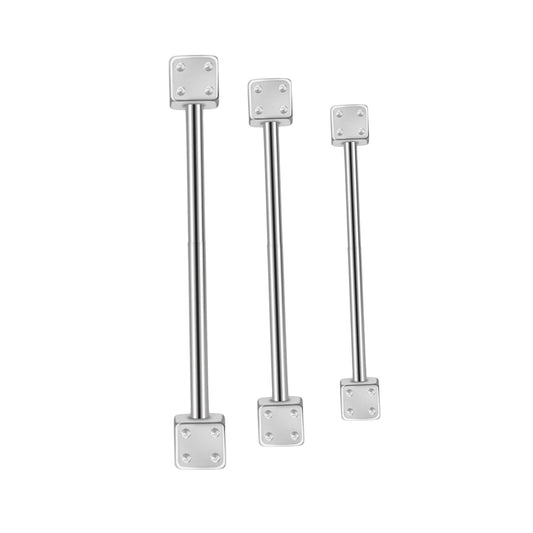 Surgical Steel or Titanium 14 Gauge Industrial Barbell with Dice