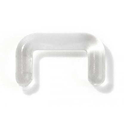 Clear Acrylic Basic U Shape Staple Septum Retainer - 16 to 10 Gauge