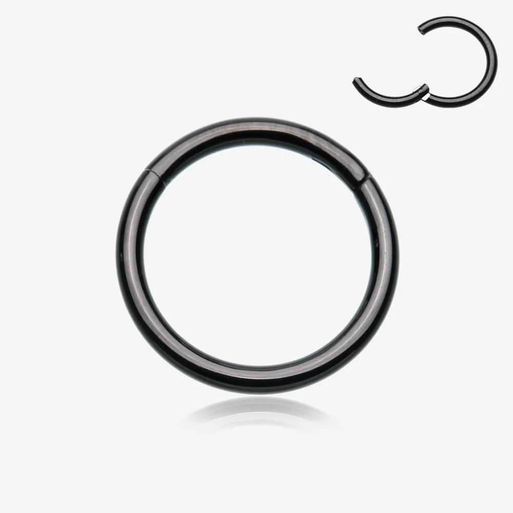 Surgical Steel Hinged Segment Ring 16 Gauge 1/2" (12 MM) Seamless Hoop