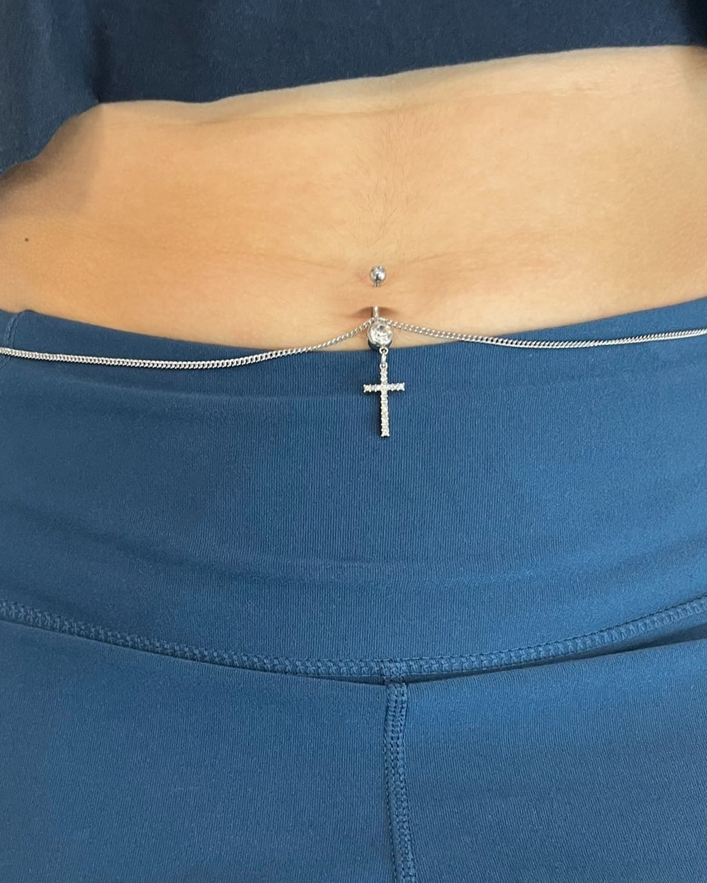 Surgical Steel Dangle Belly Chain Belly Button Ring