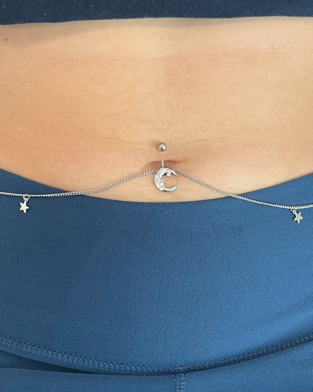 Surgical Steel Star Belly Chain Belly Button Ring