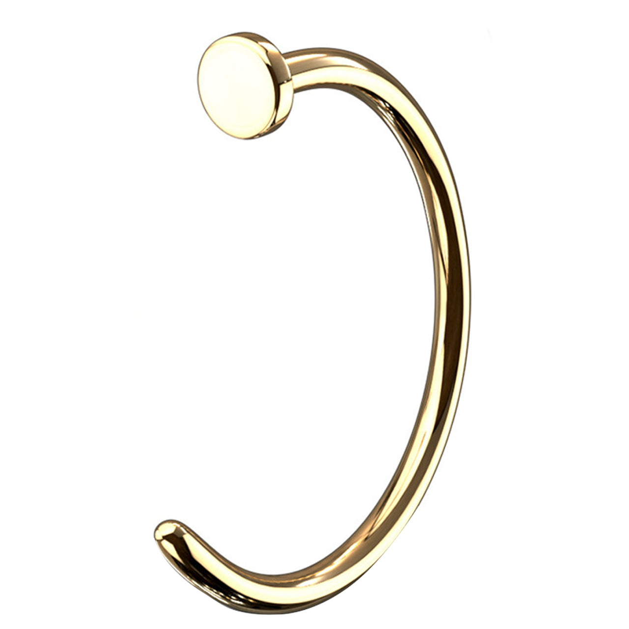 Titanium Anodized Nose Ring Hoop 18 Gauge - Gold or Rose Gold