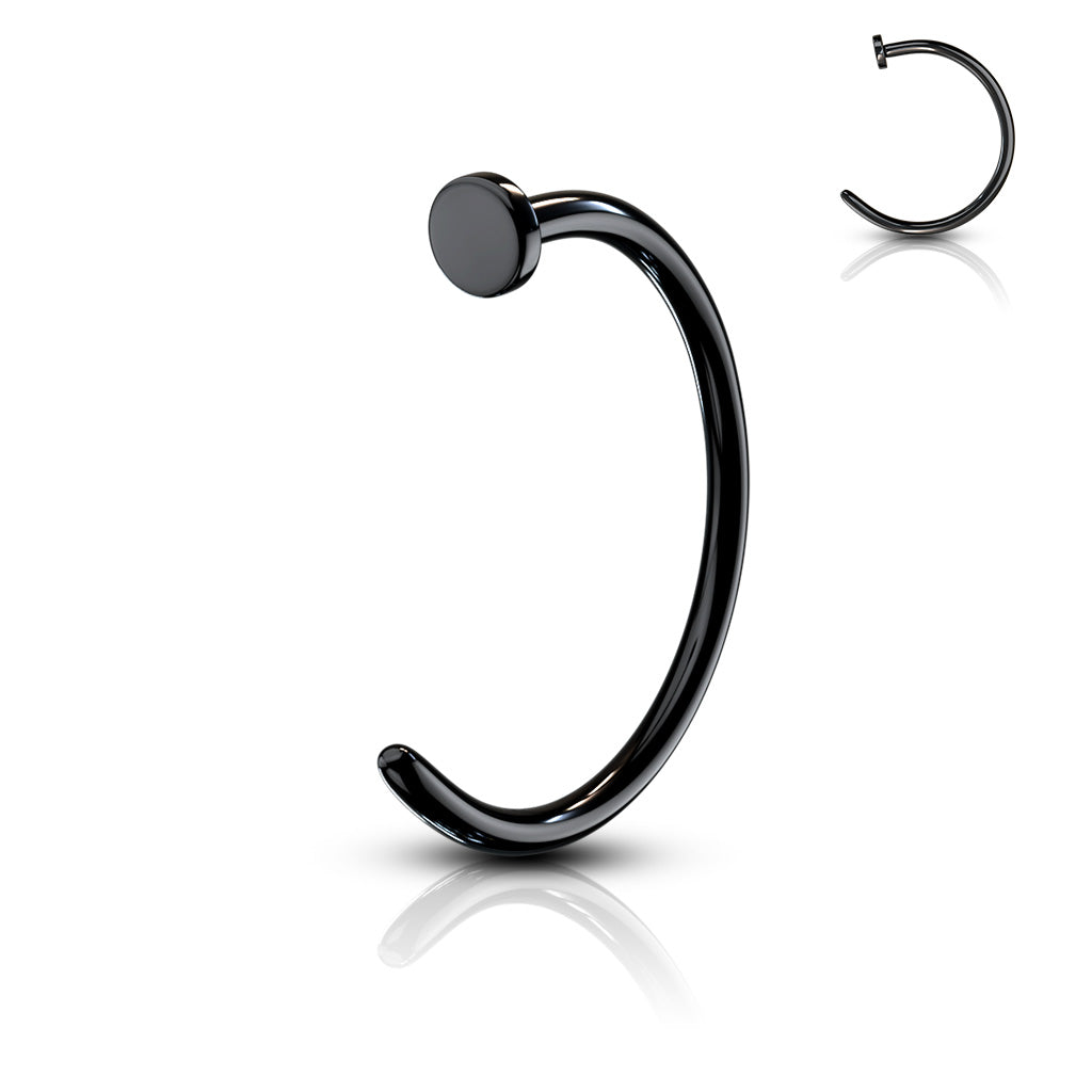 Surgical Steel Nose Hoops 18G or 20G Silver, Black & Gold - 3 Pack - photo 10