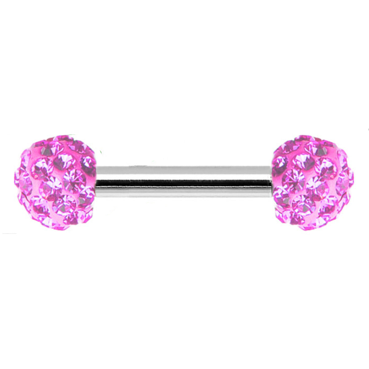 Surgical Steel Nipple Ring Barbell 16 Gauge 1/2" Ferido CZ Gem - Kruelty - Photo 8