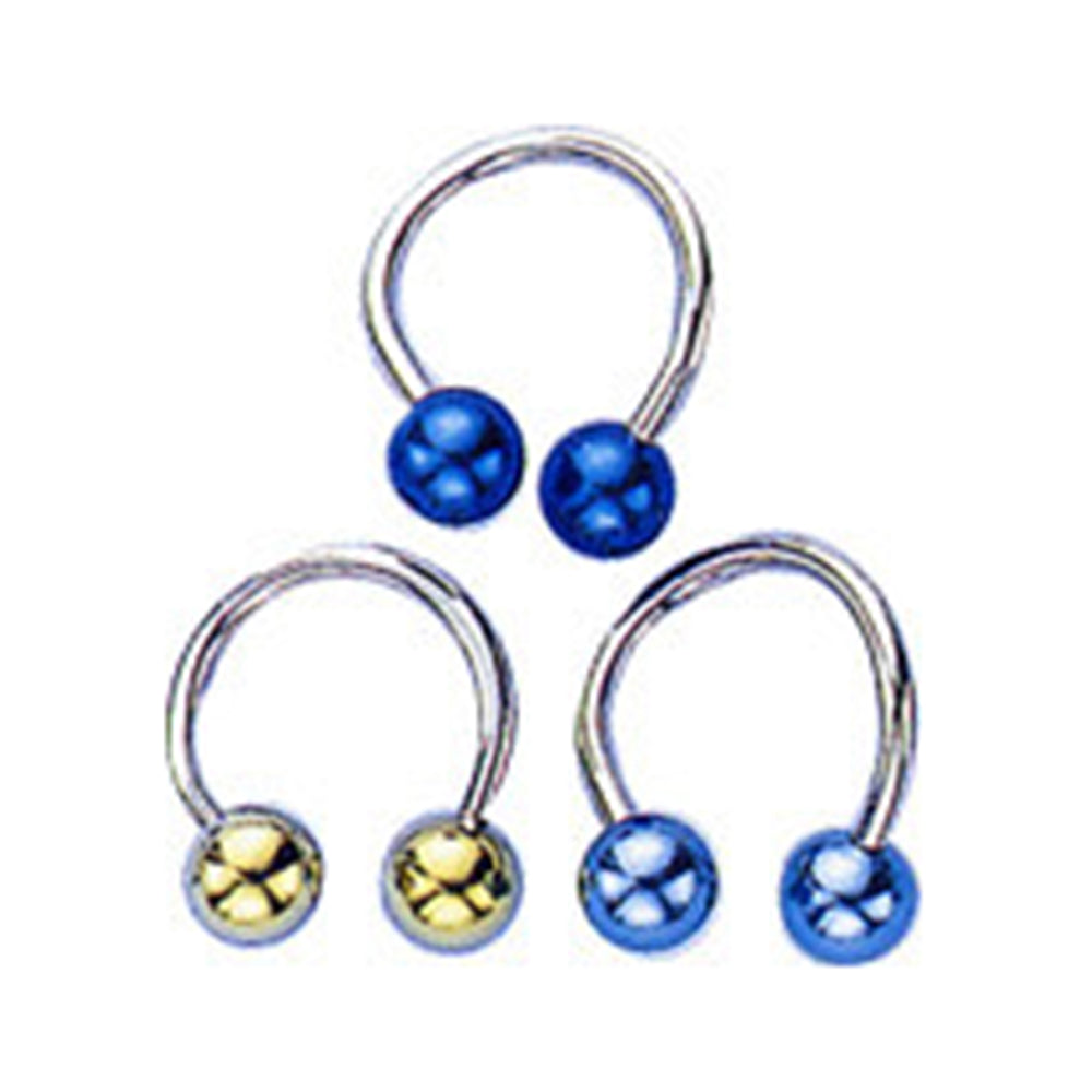 Titanium 14 Gauge Twister Spiral Ring with Ball