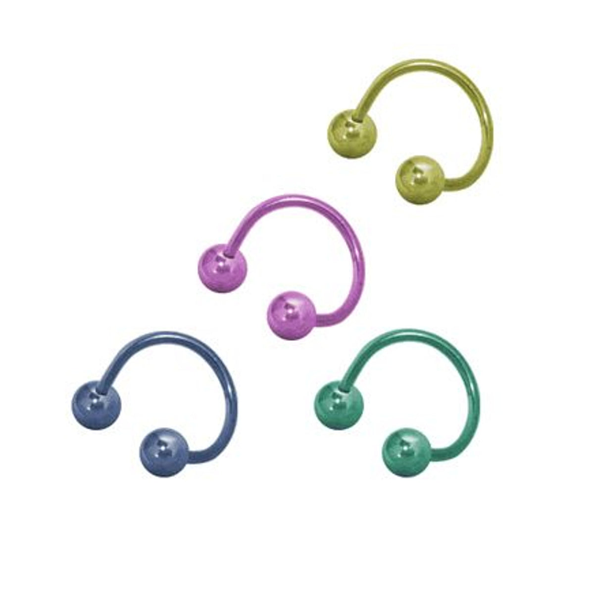 Titanium 14 Gauge Twister Spiral Ring with Clear CZ Bead End