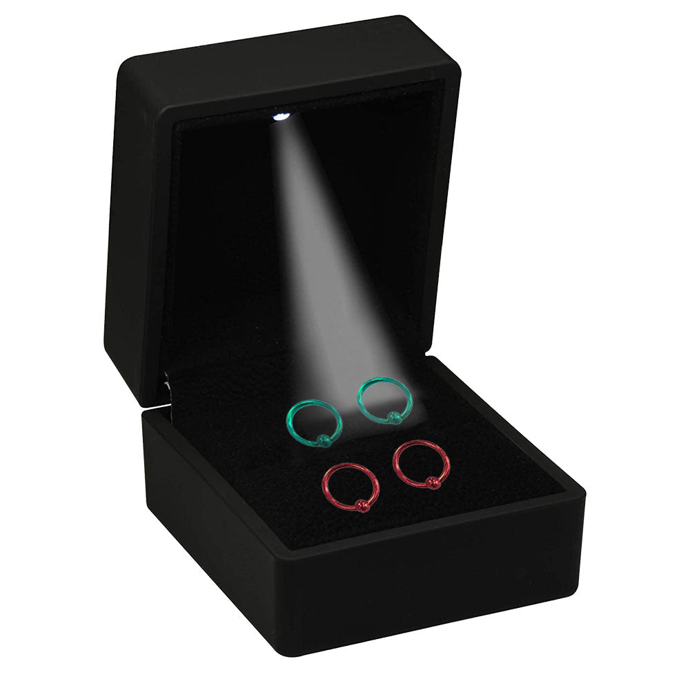 Surgical Steel Black Captive Bead Nipple Ring Hoop