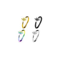Anodized Surgical Steel 20 Gauge Pot Leaf Nose Hoops - 4 Pack