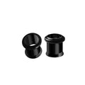 Black Ion Plated Surgical Steel Single Flare Ear Plugs - Pair