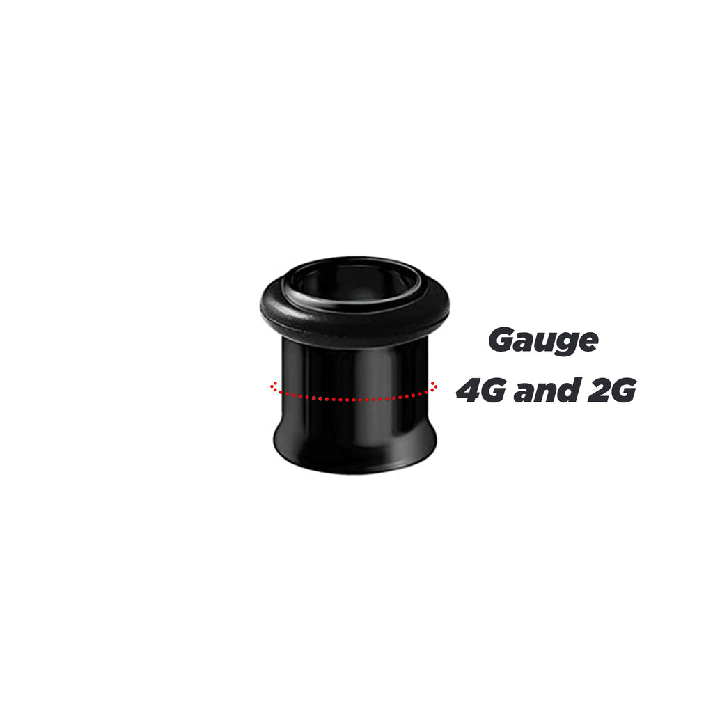 Black Ion Plated Surgical Steel Single Flare Ear Plugs - Pair