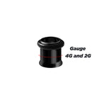 Black Ion Plated Surgical Steel Single Flare Ear Plugs - Pair
