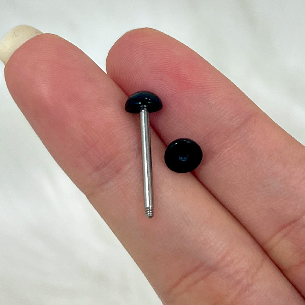 Surgical Steel 14 Gauge Straight Barbell with UV Acrylic Balls - photo 3
