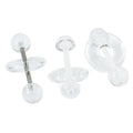 Surgical Steel 14 Gauge Straight Barbells Acrylic Donut - 3 Pack