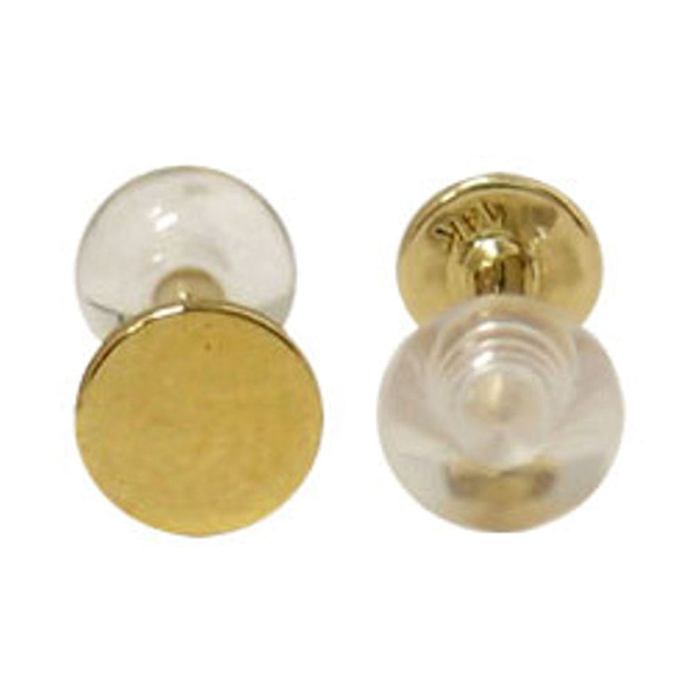 14K Solid Gold 14 Gauge Labret Stud with Acrylic Ball Top - photo 2