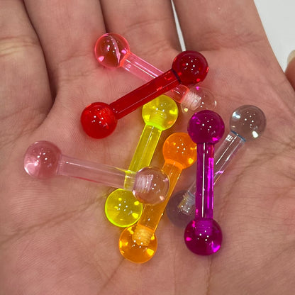 Ultra Violet Acrylic 6 Gauge Straight Barbell