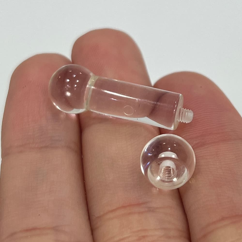 Ultra Violet Acrylic Straight Barbell 0 Gauge 15mm - 2 Colors - photo 3