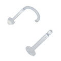 Bioflex 18 Gauge Clear Nose Retainer 6mm - Pair