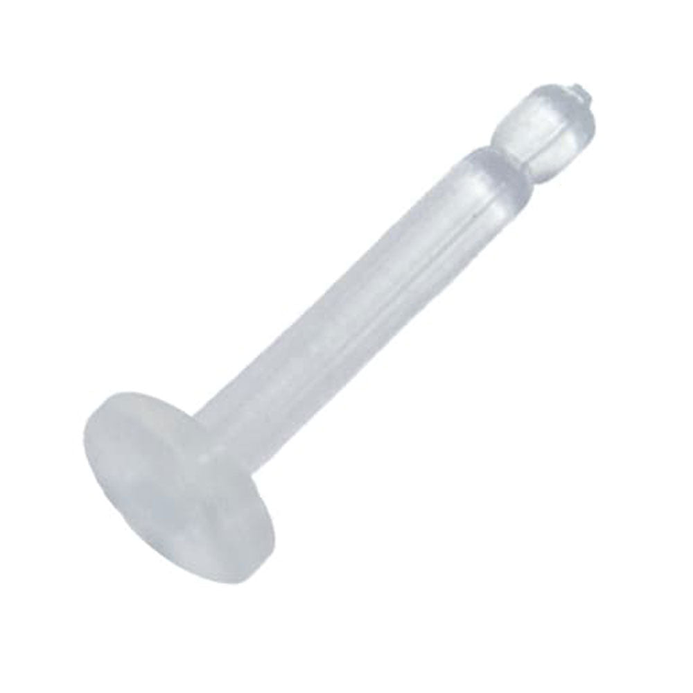 Acrylic Bioflex Nose Retainer with Clear CZ Corkscrew