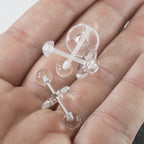 Surgical Steel 14 Gauge Straight Barbells Acrylic Donut - 3 Pack
