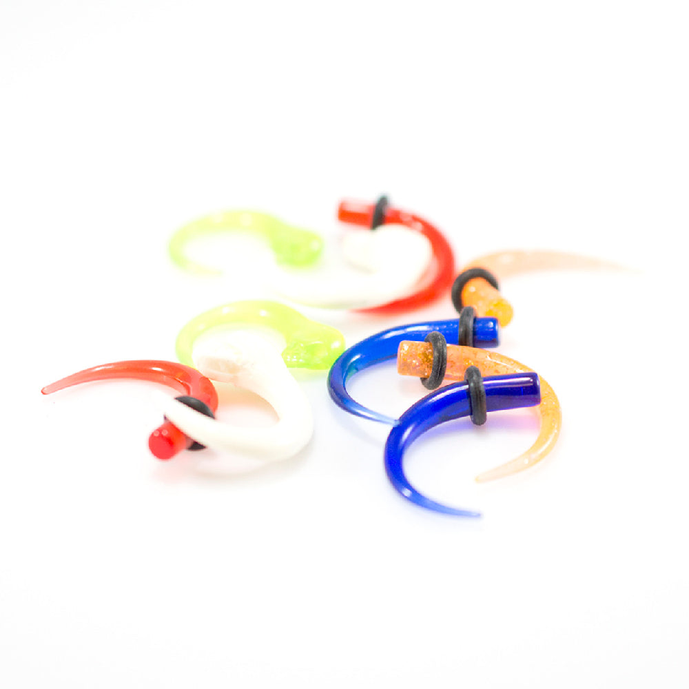 Acrylic 6 Gauge Curved Ear Tapers - 10 Pack