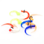 Acrylic 6 Gauge Curved Ear Tapers - 10 Pack