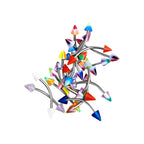 Surgical Steel & Acrylic 16G Spike Curved Barbells - 20 Pack