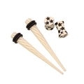 Acrylic 2 Gauge Star Stripe Ear Tapers & Plugs Stretching Set - 4 Pack