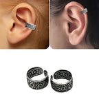 .925 Sterling Silver Dots Pattern Bali Ear Cuff Earring