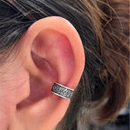.925 Sterling Silver Dots Pattern Bali Ear Cuff Earring