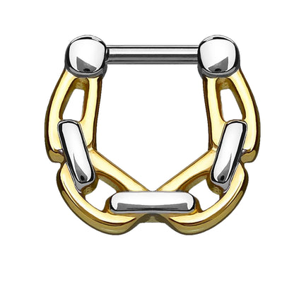 Surgical Steel 16 Gauge Linked Chain Septum Cartilage Clicker - photo 2