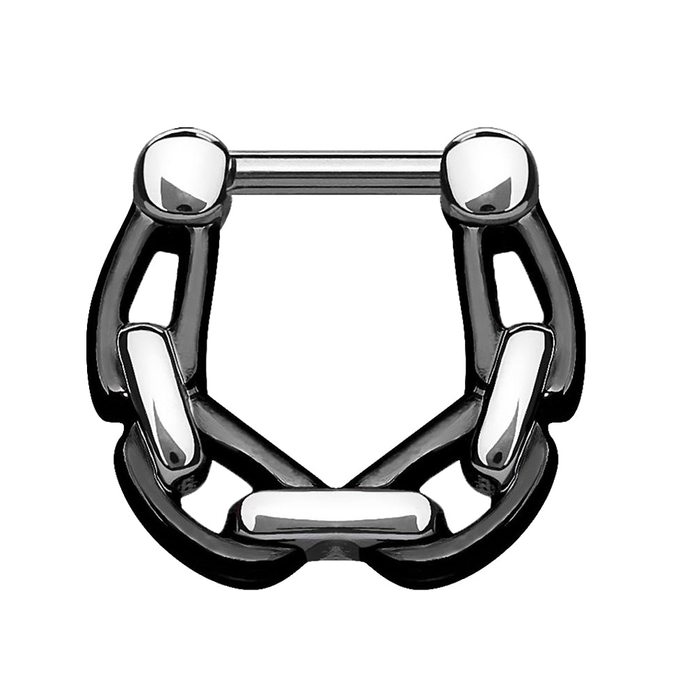Surgical Steel 16 Gauge Linked Chain Septum Cartilage Clicker - photo 3