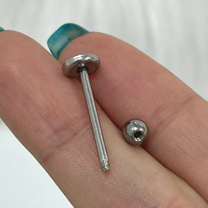 Surgical Steel 14 Gauge Tongue Barbell with ANARCH Logo - photo 2