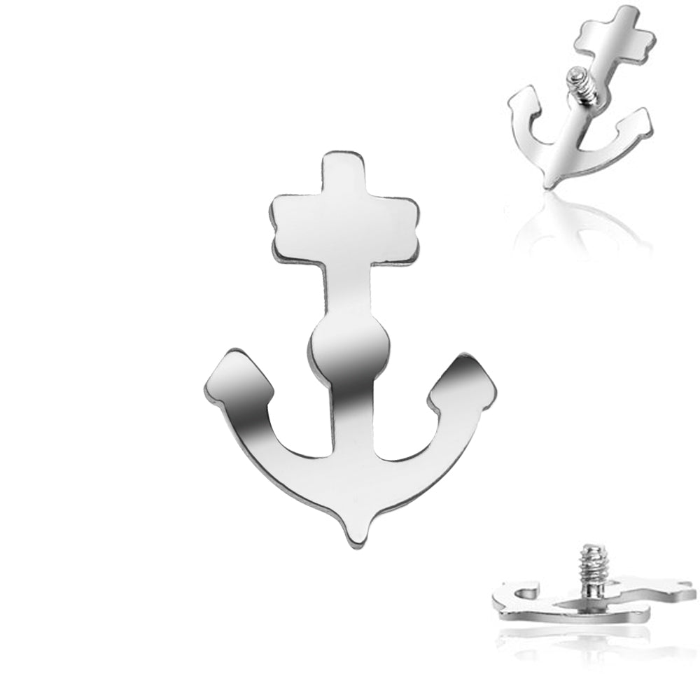 Titanium 14 & 16 Gauge Anchor Dermal Top Internally Threaded - photo 3