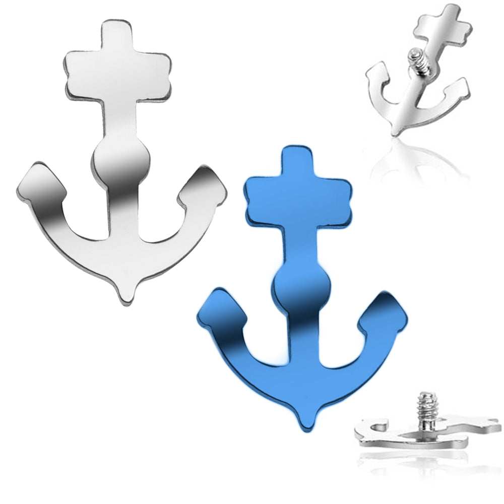 Titanium 14 & 16 Gauge Anchor Dermal Top Internally Threaded