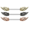 Surgical Steel 14 Gauge Angel Wings Nipple Barbell - Pair