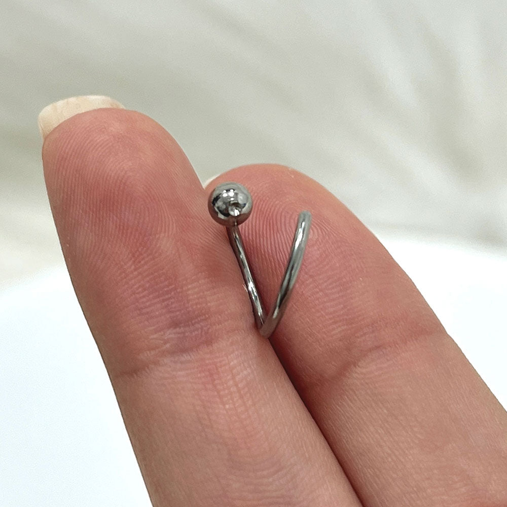 Surgical Steel 14 to 18 Gauge Captive Bead Ring with Fixed Ball - photo 3