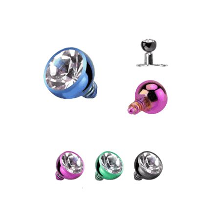 Anodized Titanium Anchor Dermal Top - 5mm