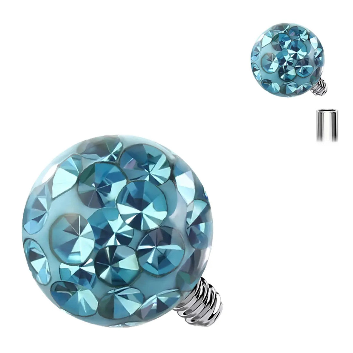 Titanium 14 & 16 Gauge Ferido Ball Dermal Anchor Top - photo 9