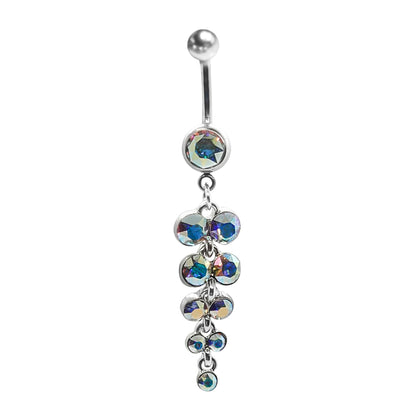 Surgical Steel 14 Gauge Belly Ring with Dangling CZ - photo 5