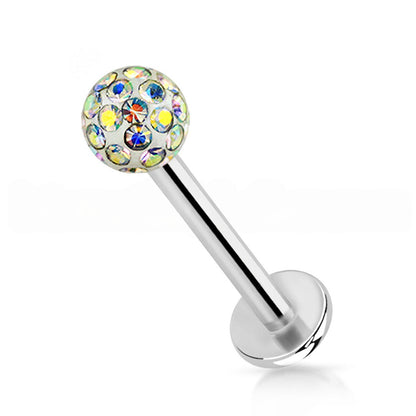 Surgical Steel 16 Gauge Labret Stud with Ferido Ball