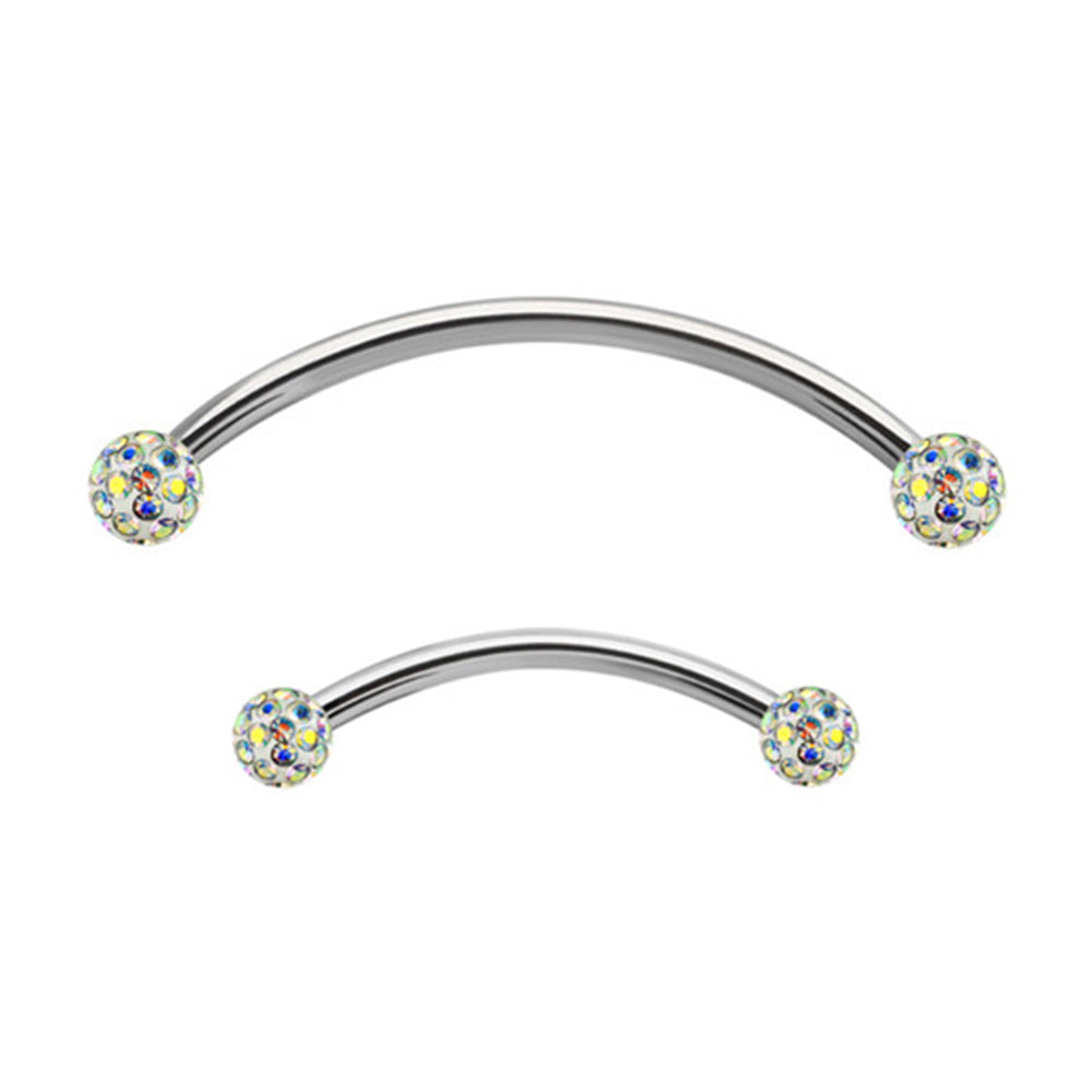 Titanium 16 Gauge Ferido Ball Snake Eyes Tongue Barbell