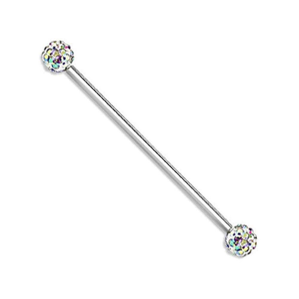 Surgical Steel 14 Gauge Industrial Barbell with Ferido Balls - photo 3