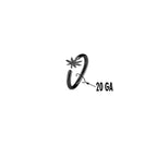Anodized Surgical Steel 20 Gauge Pot Leaf Nose Hoops - 4 Pack